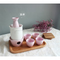 Quality Pink Sakura Ceramic Wine Set
